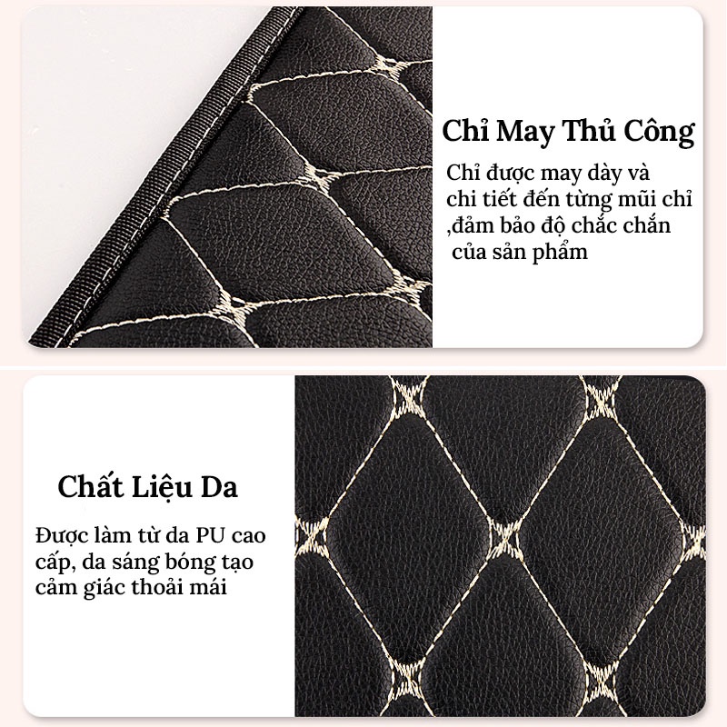 Thùng Đựng Đồ Cốp Sau Ô Tô Bọc Da Cao Cấp - Có Thể Gấp, Mở Nhanh Chóng Tiện Lợi VER.2 - Carzone