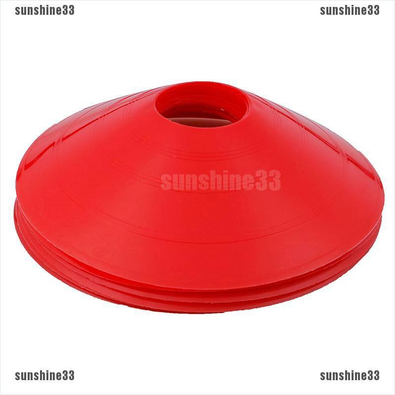 【COD•suns】10pcs/set Soccer Discs Bucket Marker Training Sign Flat Cones Marke