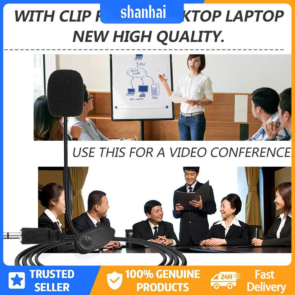 Mới 3.5mm Mini Studio Speech Microphone W / Clip cho PC Máy tính để bàn Máy tính xách tay | BigBuy360 - bigbuy360.vn