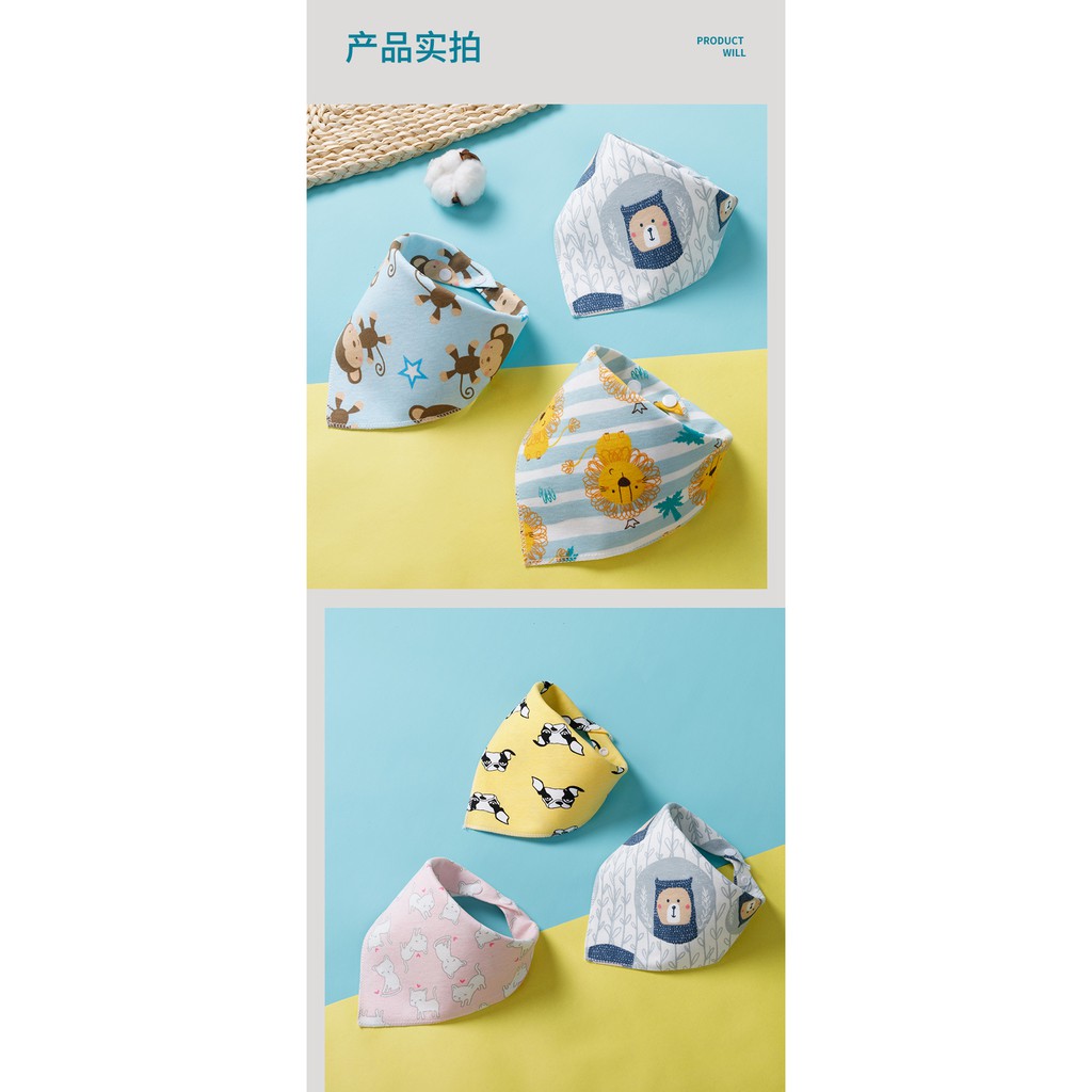 Khăn yếm tam giác họa tiết đẹp cho bé- Khăn yếm dãi cho bé