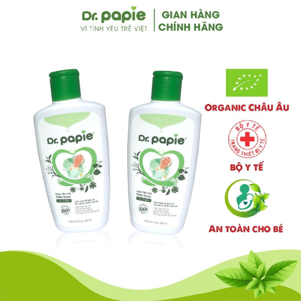 [Shop Uy Tín] Combo 2 Lọ Nước Tắm Thảo Dược Dr.Papie Cho Bé Giúp Ngăn Ngừa Và Giảm Các Vấn Đề Về Da Hàng Mới Về