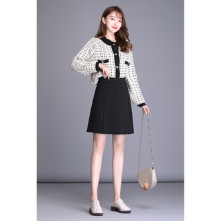 Nhiều size || Chân váy nữ dáng A phối ly duyên dáng có big size