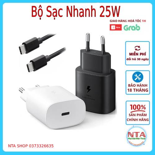 Sạc samsung 25W Bộ Sạc Nhanh samsung Type C cho Note10 Note20 Note21 S20+ S20Ultra s23utral A53 A73 M53 fold3 4 NTA shop