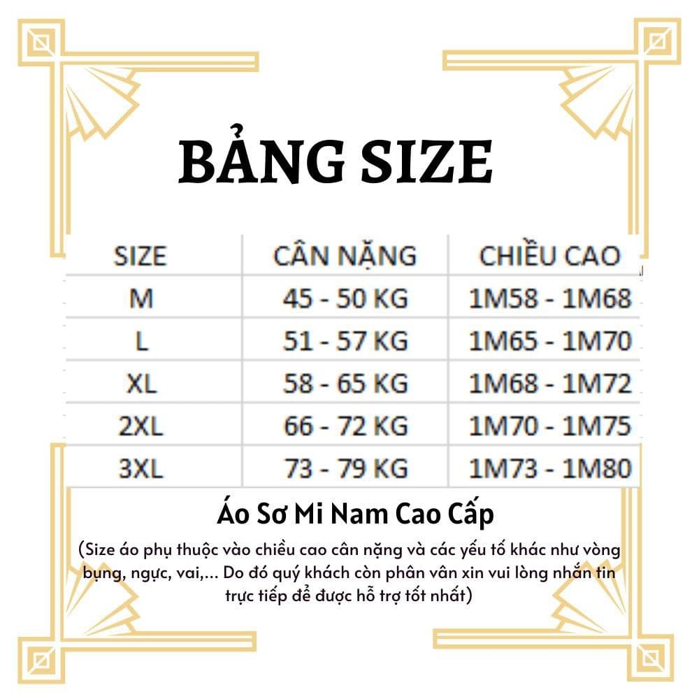 Áo Sơ Mi Nam Dài Tay Cao Cấp:Chất liệu lụa, không nhăn, không xù