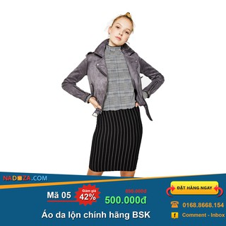 Áo khoác da lộn Bershka - Các màu Hồng nude - Be- Ghi Sáng - Xanh lợt