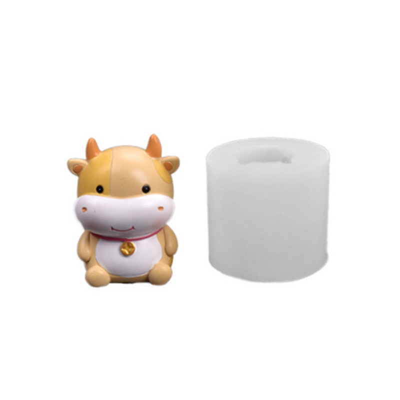 Khuôn Silicone Tạo Hình Làm Bánh Kẹo Hình Bò Sáp 3D