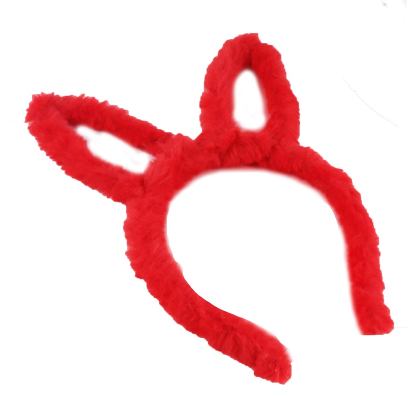 Băng Đô Tai Thỏ Phối Lông Xù Hoạt Hình Dành Cho Hóa Trang