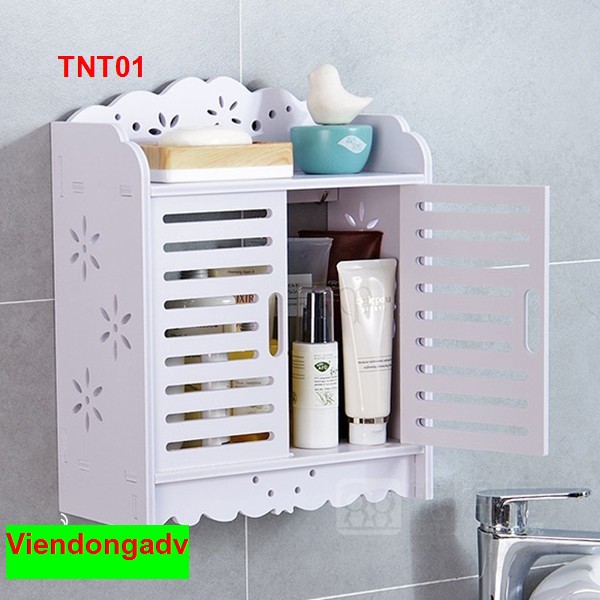 Tủ nhà tắm chống thấm nước TNT01 - Kệ lắp ráp treo tường nhà tắm-  Nội thất lắp ráp VIENDONG ADV