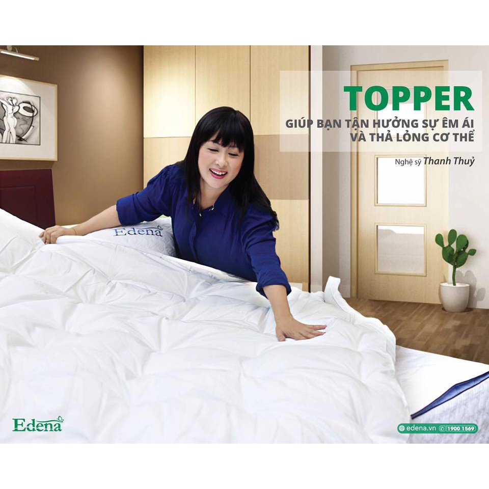 Topper Edena Deluxe tấm làm mềm nệm, lót nệm - CHÍNH HÃNG