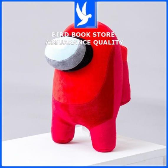 Gấu bông mini among us 3D cao cấp - Gấu bông cho bé ôm ngủ among xanh, among đỏ - vàng- hồng Bird book