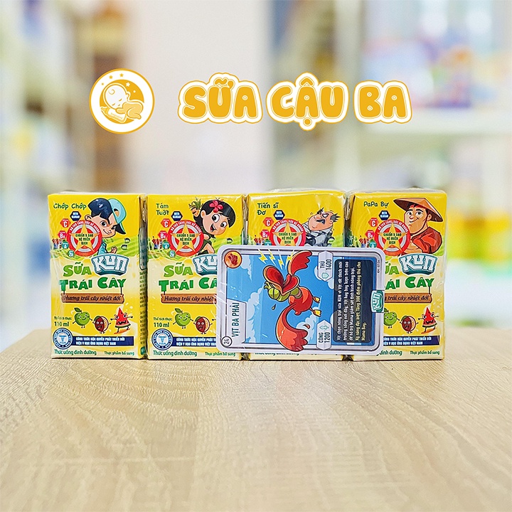 DATE MỚI  Lốc Sữa Trái Cây Kun Vị Nhiệt Đới