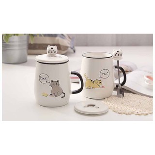 Ly cốc sứ hình mèo Mini cat Cup