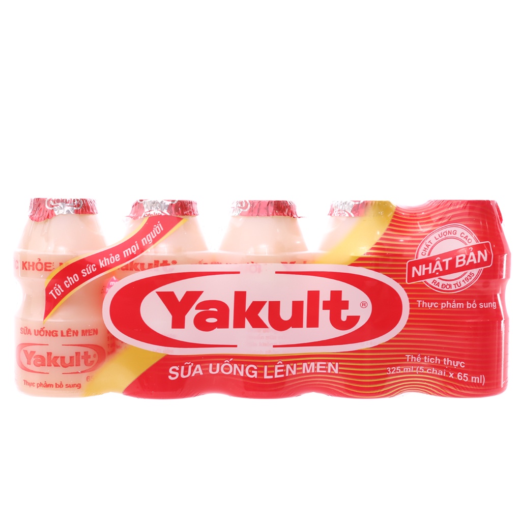 Sữa uống lên men Yakult Nhật Bản lốc 5 chai x 65ml