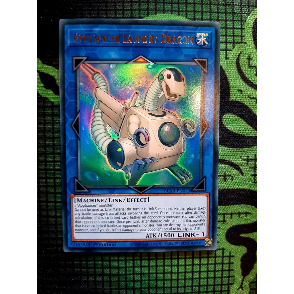 THẺ BÀI YUGIOH Appliancer Laundry Dragon - BLAR-EN041 - Ultra Rare 1st Edition