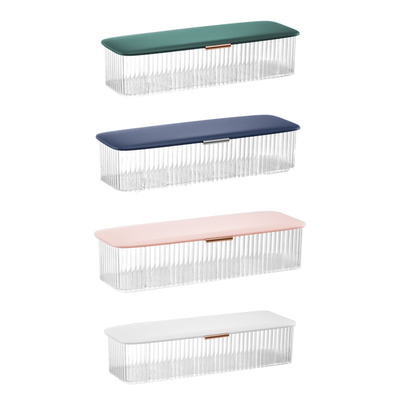 Hộp Đựng Dây Cáp Sạc / Tai Nghe 8 Ngăn Chống Bụi Có Nắp Đậy