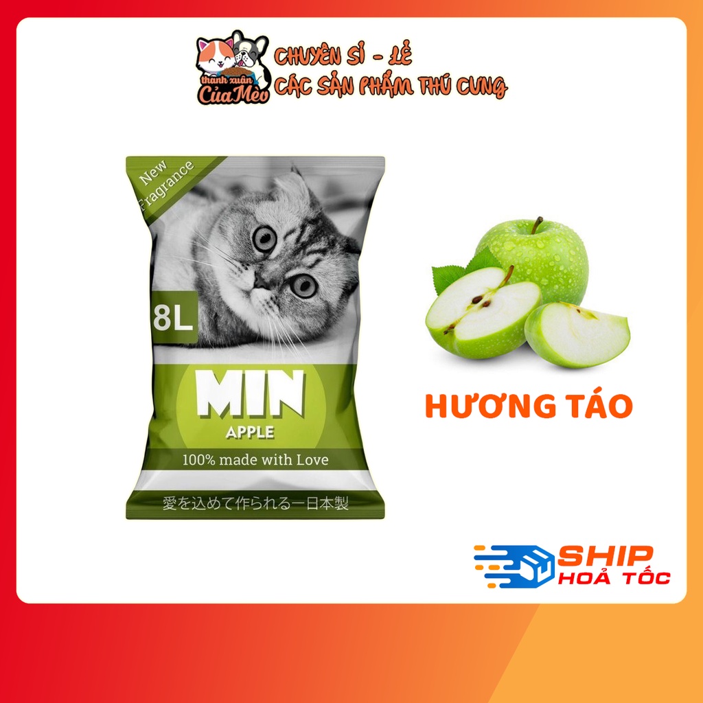 Cát Min Dành Cho Mèo Đi Vệ Sinh - Bao 8L -  - Nhiều Hương
