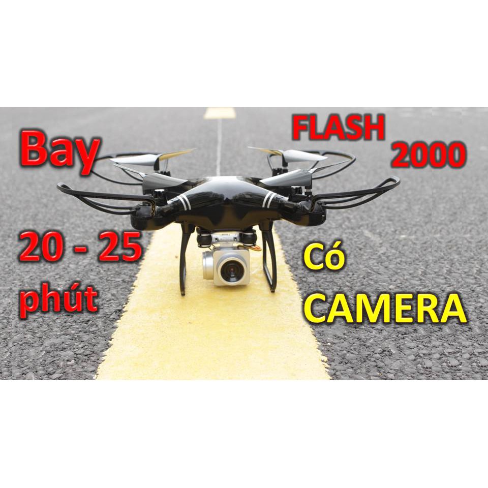 Flycam FLASH 2000 (bay 20-25 phút) Gimbal chống rung 8 trục ( Hàng chất lượng cao )