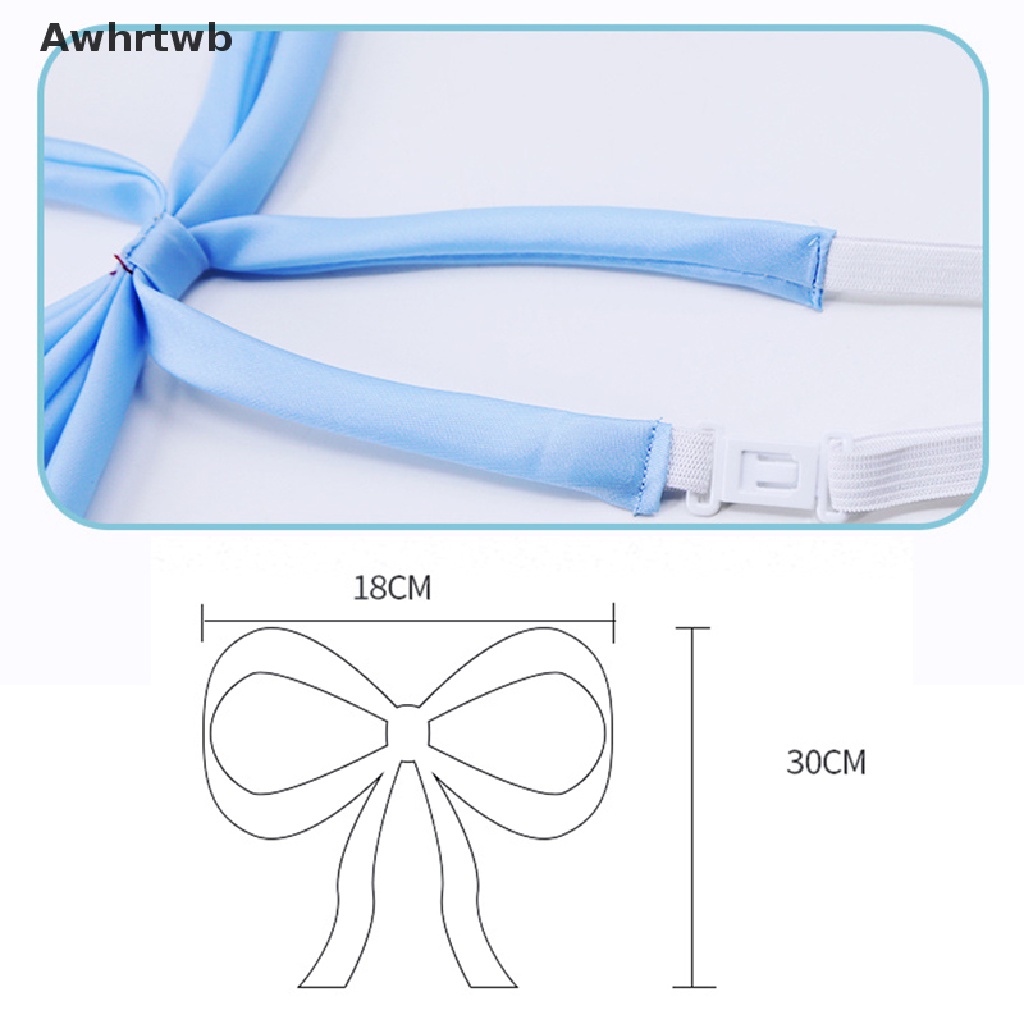 Nơ Cài Cổ Áo Chất Liệu Satin Mỏng Phong Cách Nhật Bản Xinh Xắn Cho Nữ Mới