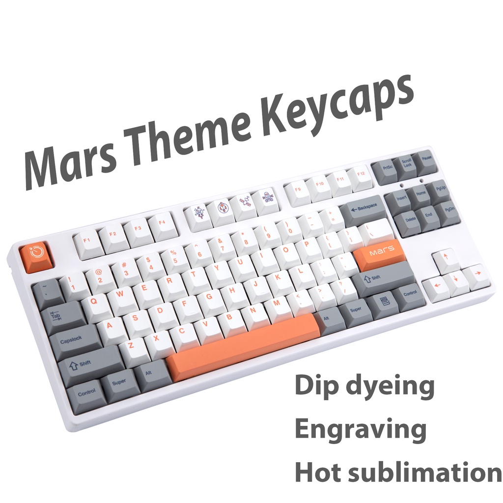 PBT keycap Cherry Profile 139 Phím Đặt Thuốc nhuộm Thăng hoa 61/87/104/108 Phím ANSI Layout Keycap cho Bàn phím chơi game Cơ Cherry MX Switch Gateron Kailh
