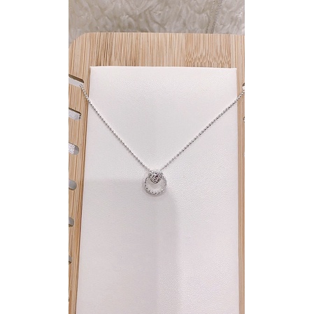 Dây chuyền bi bạc nữ mặt tròn trái tim chất liệu bạc 925-Minh Tâm Jewelry