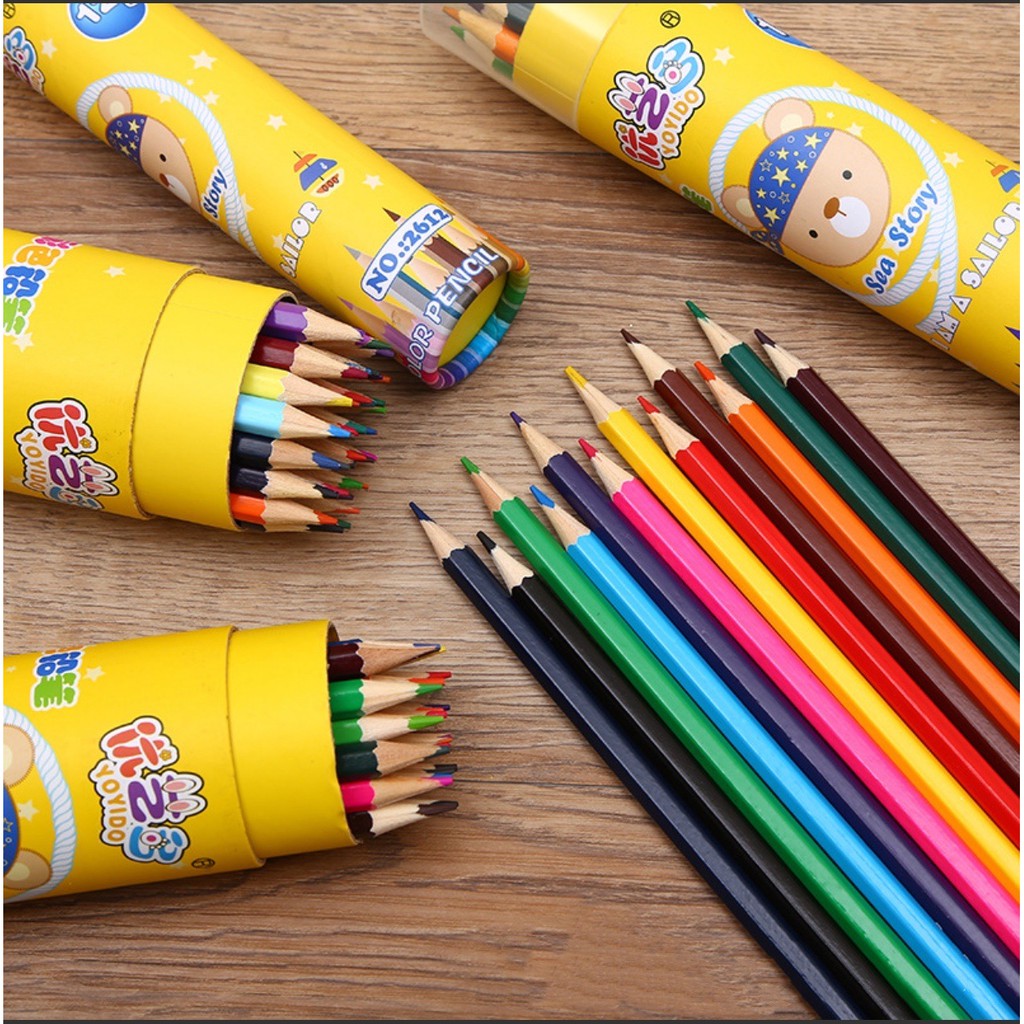 Bút chì màu gỗ YoYiDo nhiều màu siêu dễ thương