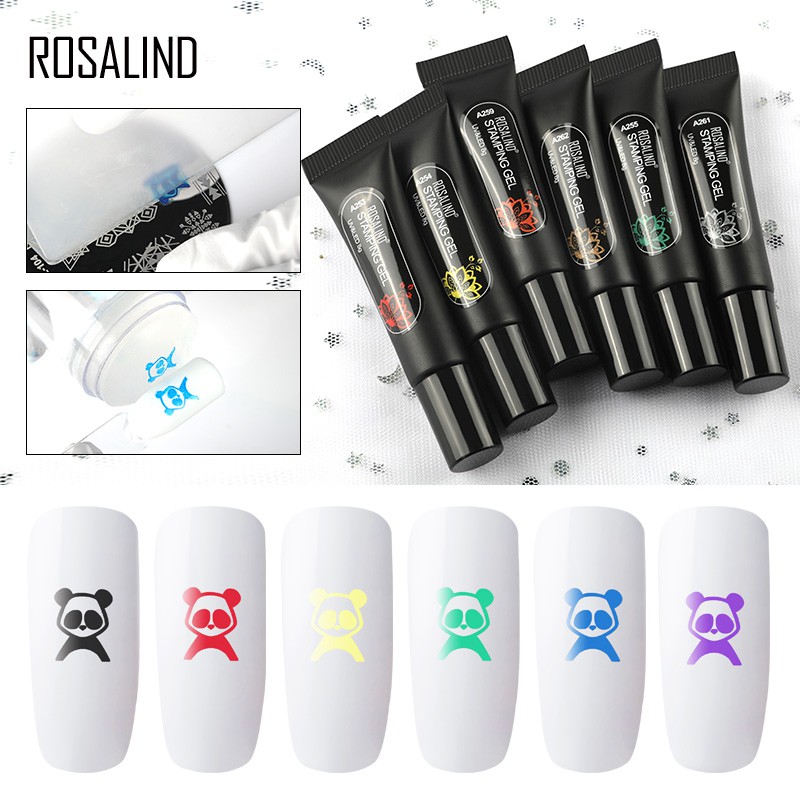 Tuýp sơn gel dập khuôn in móng tay 8g nhãn hiệu Rosalind