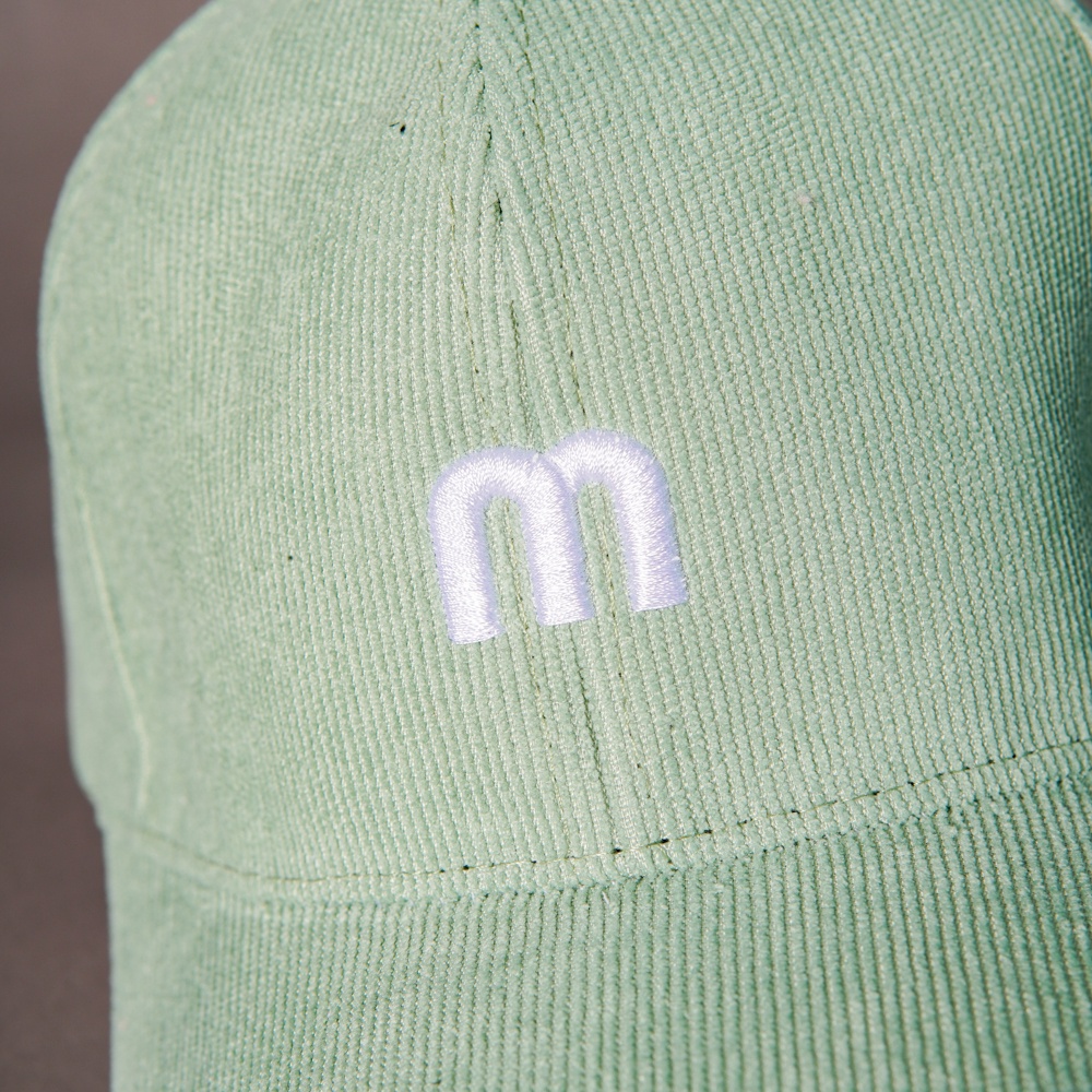 Mũ lưỡi trai nón kết Nhung thêu chữ M thời trang form Unisex phong cách Ulzzang T03