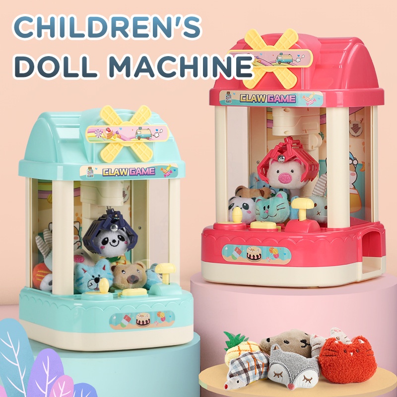 Máy Gắp Thú Bông có nhạc đèn cao 30cm tặng kèm 4 pin AA, Đồ chơi máy gắp thú mini GUDETAMA 1996