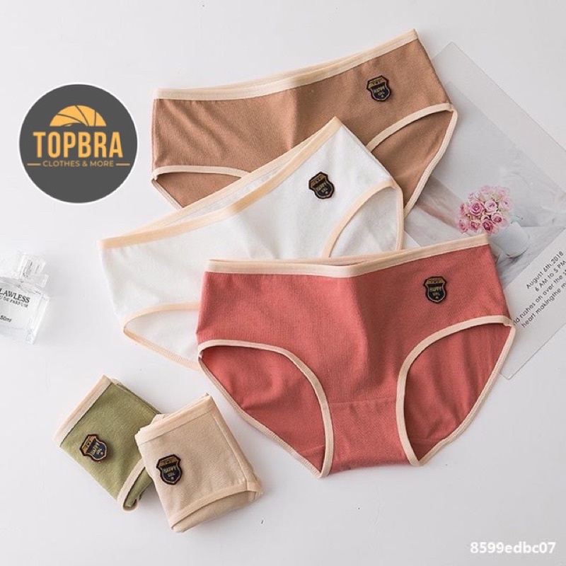 Quần Lót Nữ Cotton Cao Cấp Nâng Mông Thông Hơi Hoạ Tiết Dễ Thương TOPBRA