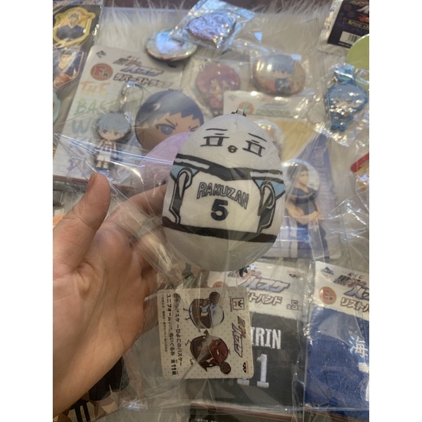 [TÁCH SET] Goods Kuroko no Basket móc chìa khoá Manjyu badge băng tay sticker chính hãng Nhật Bản