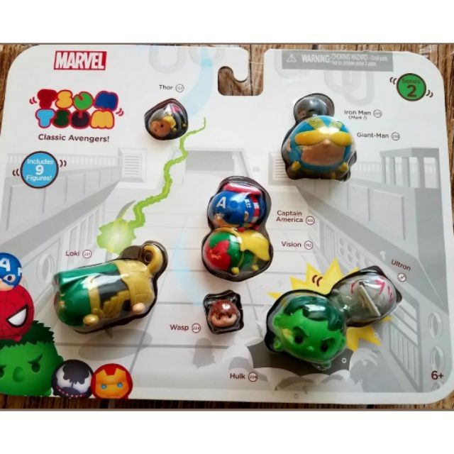 Bộ 9 con Tsum tsum marvel  hàng Mỹ