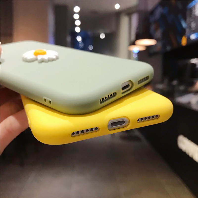 Samsung galaxy s22 s21 s20 s10 s23 fe s9 s8 plus note 8 9 10 plus note 10 lite note 20 ultra a81 s20 fe Ốp lưng hoạt hình 3d daisy flower ốp lưng mềm tpu full cover