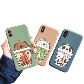 ốp điện thoại TPU mềm hình gấu trà sữa cho iphone 6/6s