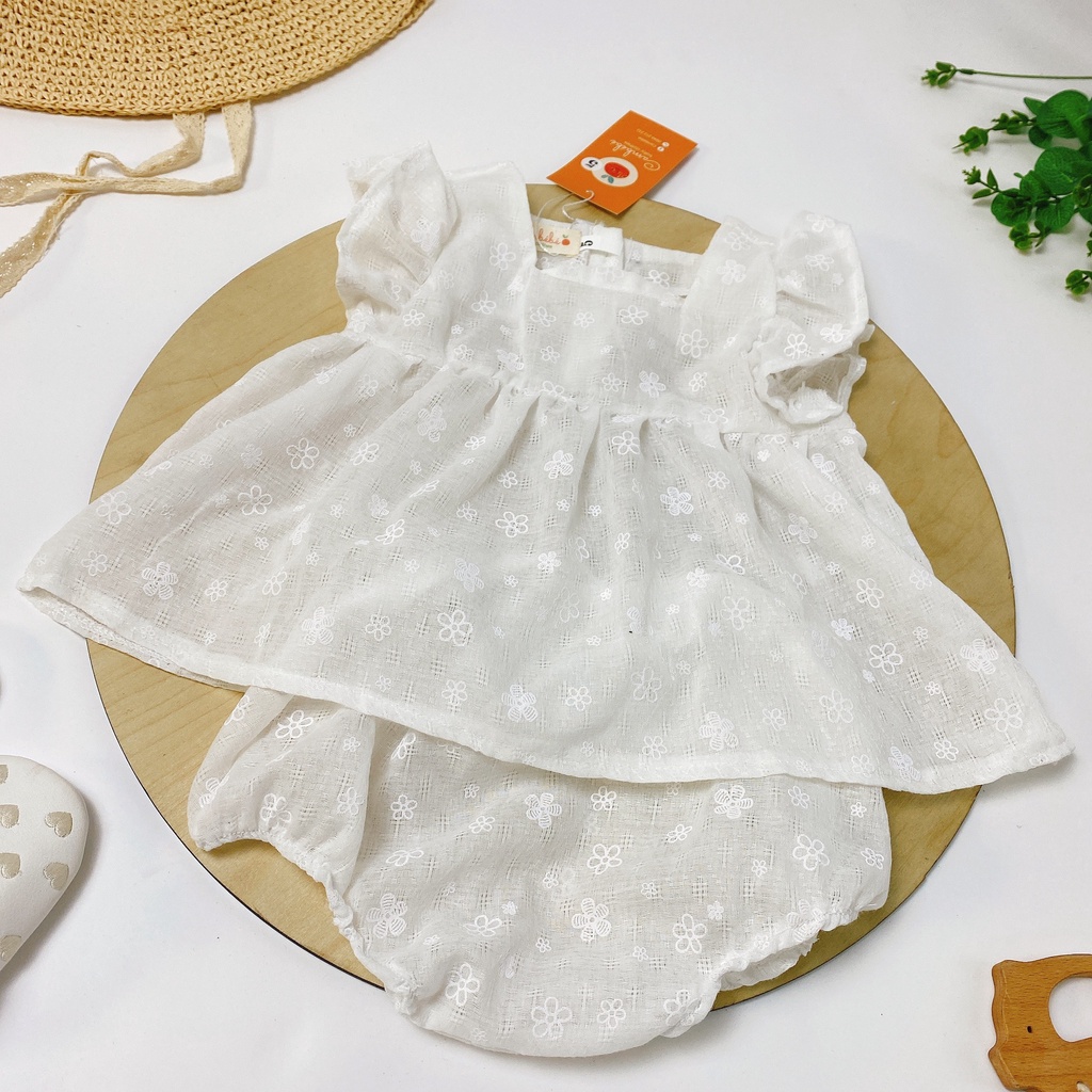 Set quần áo hoa nhí váy xinh Cambebe cho bé hàng đẹp mã C04