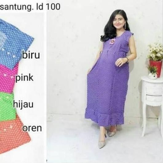 ☜ Yukensi busui Đầm Ngủ Chấm Bi / Đầm Bầu / Quần Áo Cho Bà Bầu Negligee ➱