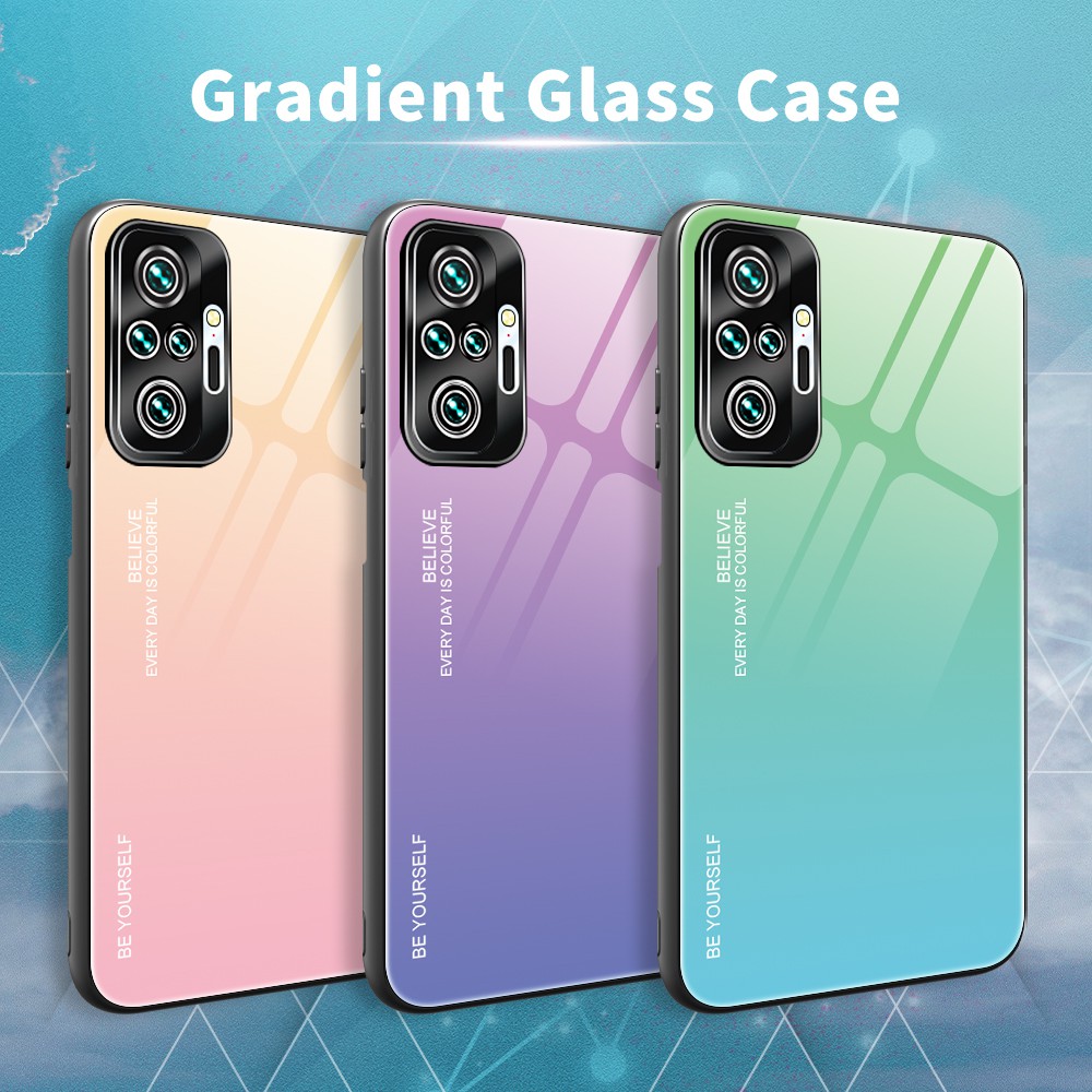 Ốp điện thoại Kính Cường Lực Màu Gradient Dùng Cho Xiaomi Redmi Note 11 Pro 11S 11 Note 10 Pro Note10 4G Note 10S