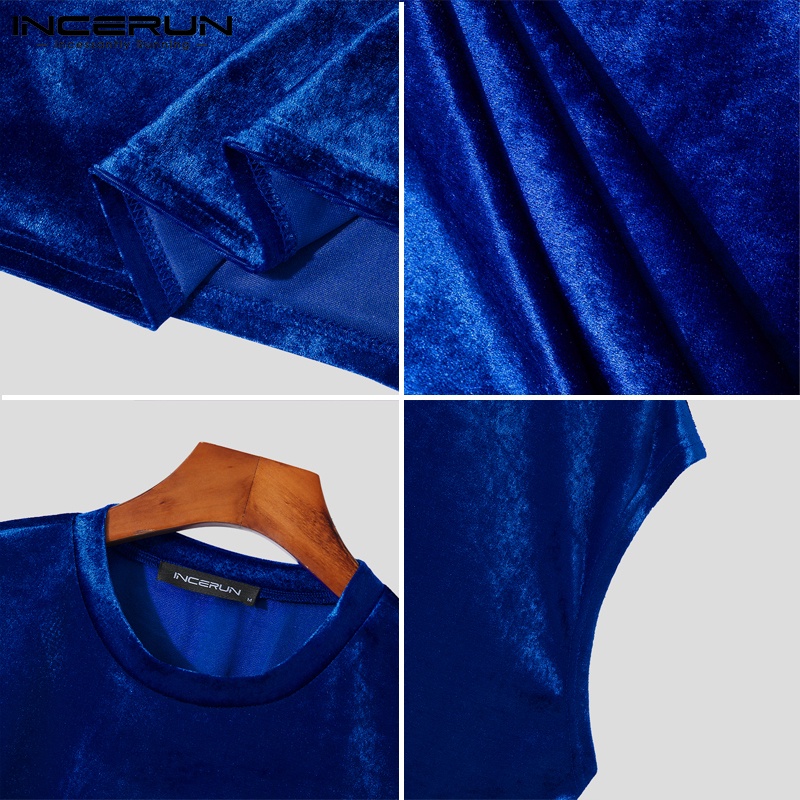 Áo sát nách INCERUN dáng rộng màu trơn 3 màu thời trang mùa hè cho nam