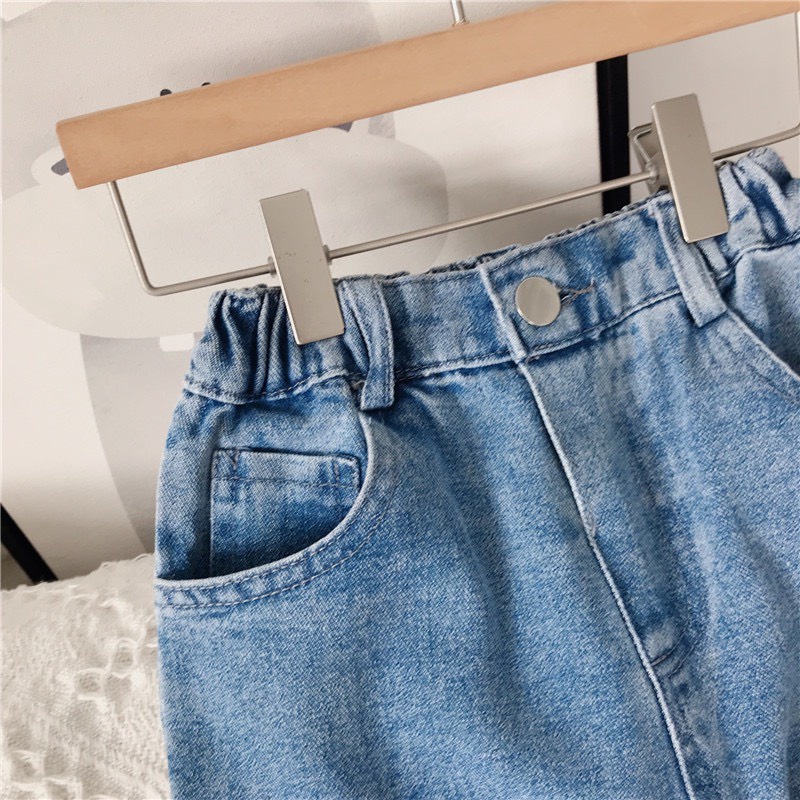 Quần jean dài dáng suông thiết kế thoải mái năng động cho bé gái CD KIDS