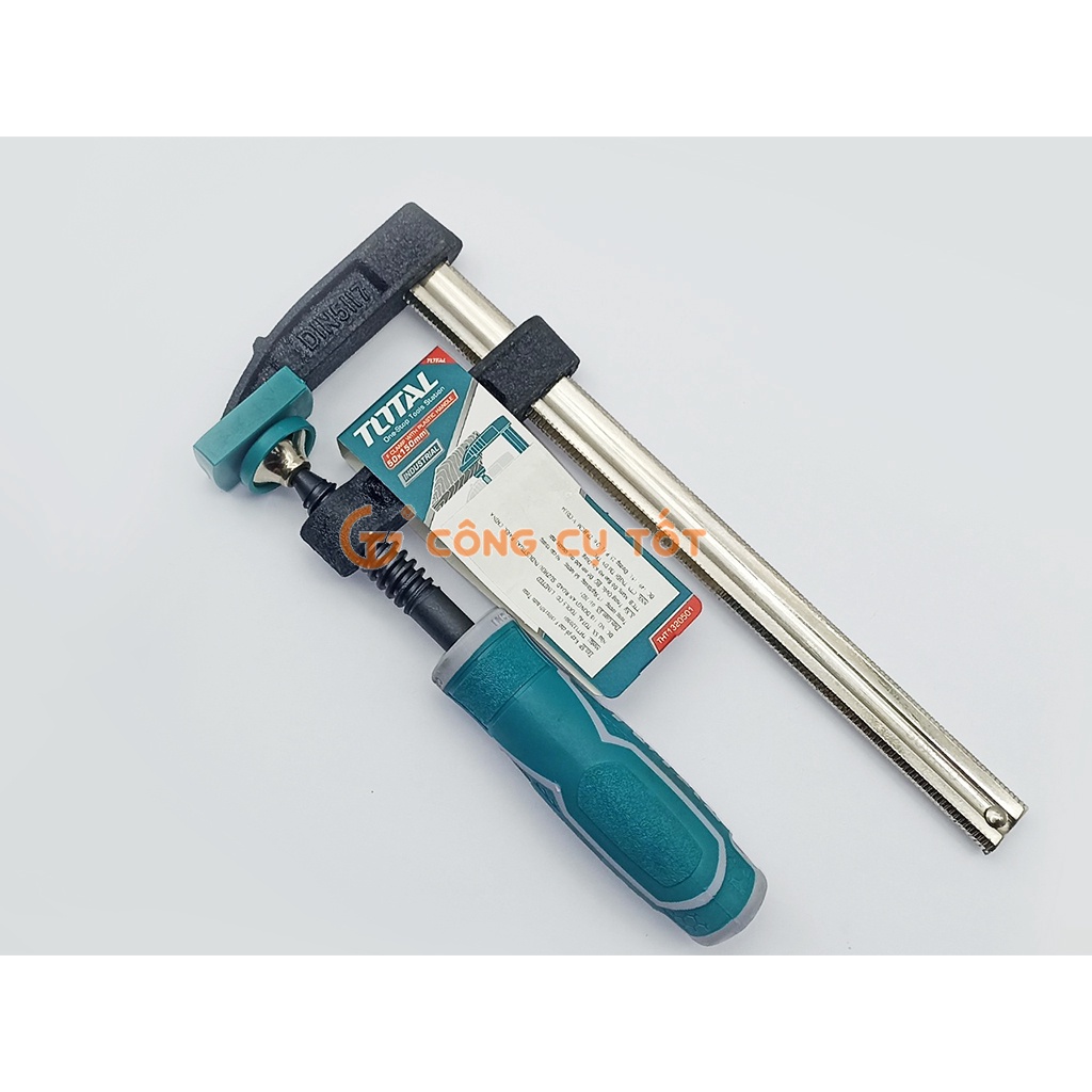 Kẹp gỗ chữ F 50x150mm lực kẹp 170kg Total THT1320501