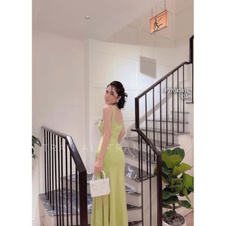 Đầm xòe thun dáng dài 2 dây sát nách!