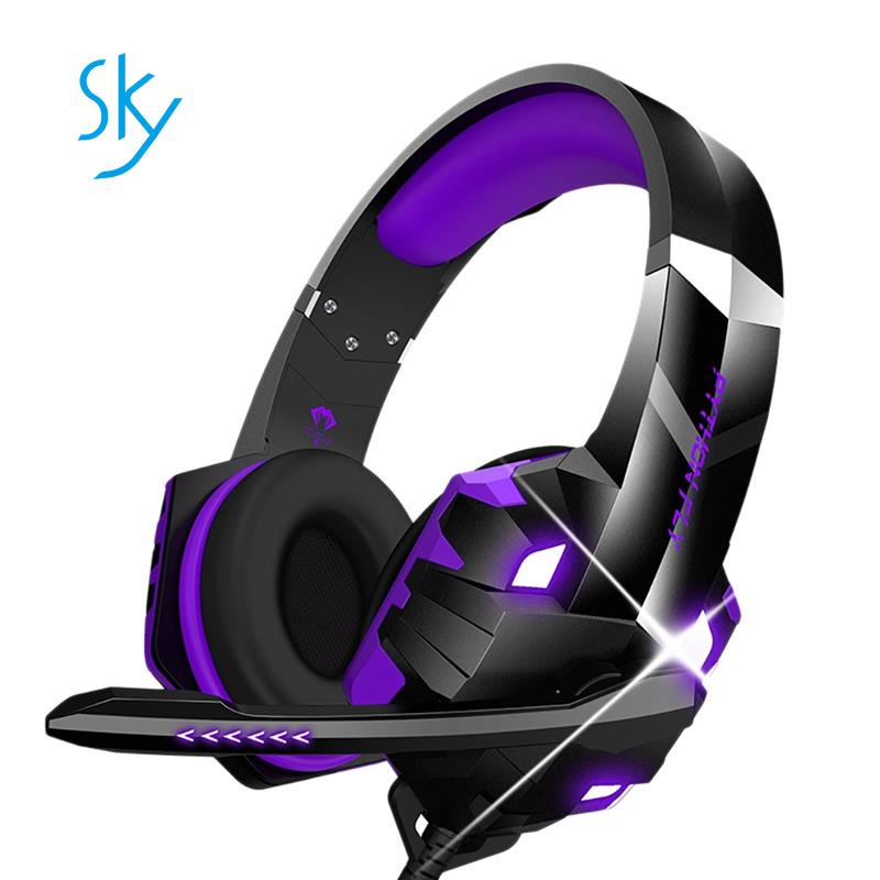 Tai nghe chơi game có đèn LED 7.1 CH chống ồn cho PC PS5 PS4 Xbox
