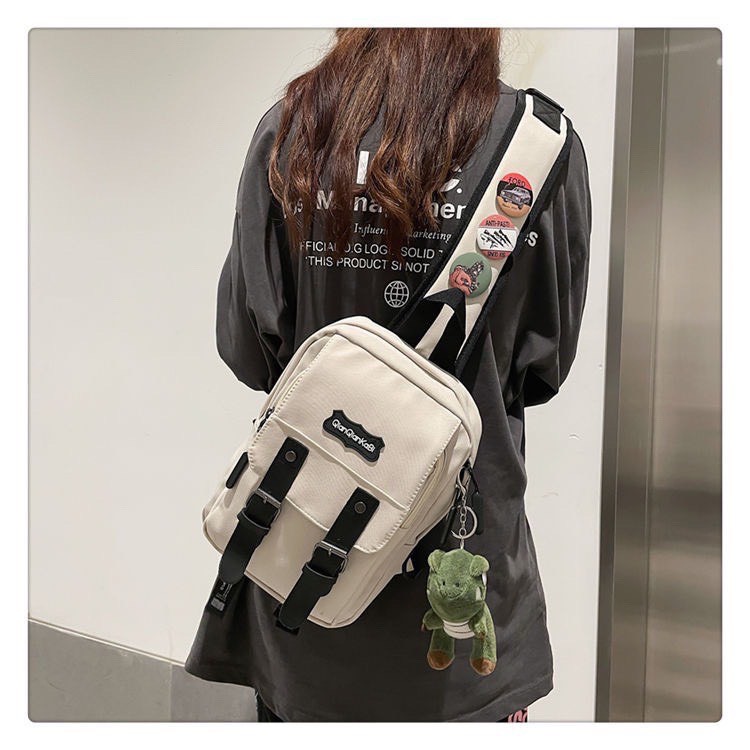 ♥️FreeShip♥️  Túi đeo chéo Unisex ♥️ Balo mini thời trang cá tính chống nước (K kèm gấu) TĐ01