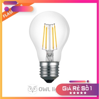 Bóng led edison a60 thuỷ tinh trong 4w trang trí đèn thả - owl lighting