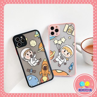 Ốp iphone - Ốp lưng viền nhám Cặp đôi phi hành gia 6/6splus/7/8/7plus/8plus/x/xs/xs max/11/11promax