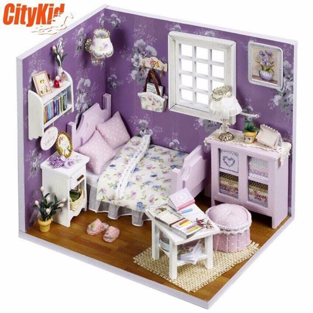 MÔ HÌNH NHÀ THU NHỎ BẰNG GỖ DIY KUTE ROOM