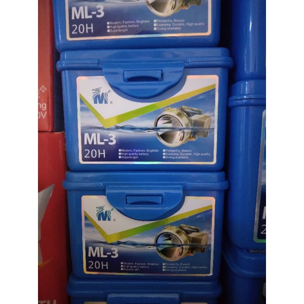 Đèn đội đầu ML-3 Chống nước IP68. Ánh sáng vàng và ánh sáng trắng