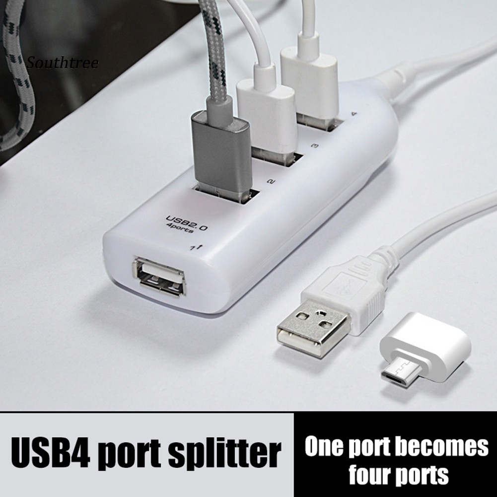 HUB Chia 4 Cổng Usb 2.0 Cho Macbook Laptop Máy Tính