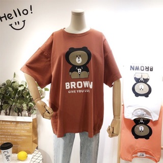 [GIẢM GIÁ SÂU] Áo Thun Tay Lỡ Nữ Freesize 60 kg loại tốt Gấu line