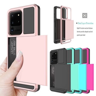 Ốp Điện Thoại Chống Sốc Có Ngăn Ví Đựng Thẻ Cho Samsung Galaxy S20 S20 + S20 Ultra S10 5G S10 Plus S10e S8 S9 Plus