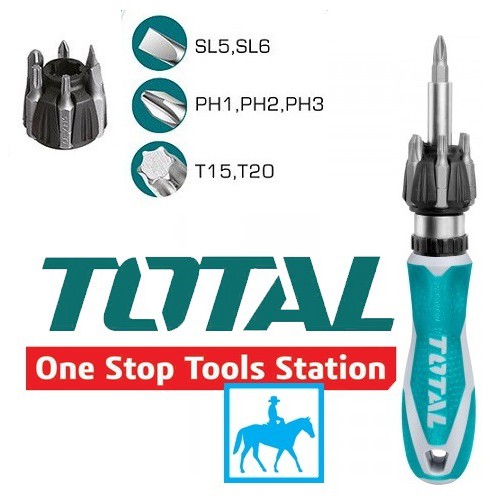 Bộ tuốc nơ vít đa năng 8 chi tiết TOTAL TACSD30086